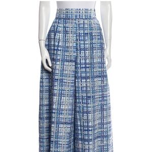 Neubyrne Blue Plaid Women's Wide-Leg Pants new